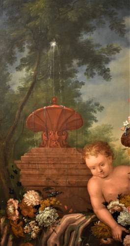 Nature morte de fleurs dans un jardin - Antonio Rapous (1733-1819) - Romano Ischia